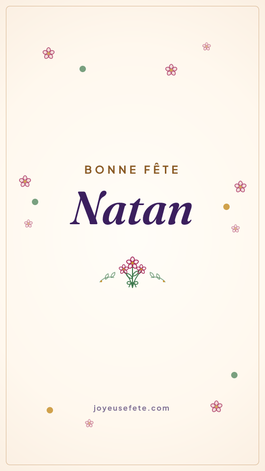 Image « Bonne fête Natan » au format story
