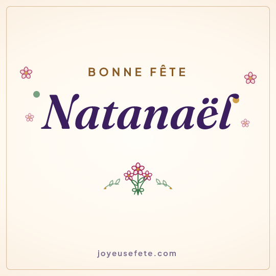 Image carrée « Bonne fête Natanaël » pour WhatsApp