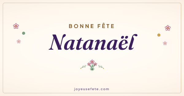 Image « Bonne fête Natanaël » au format large