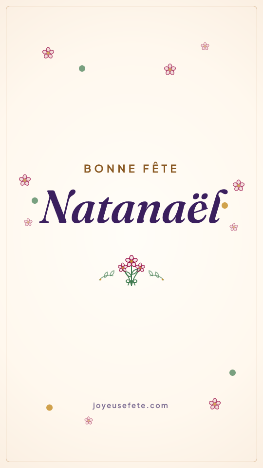 Image « Bonne fête Natanaël » au format story