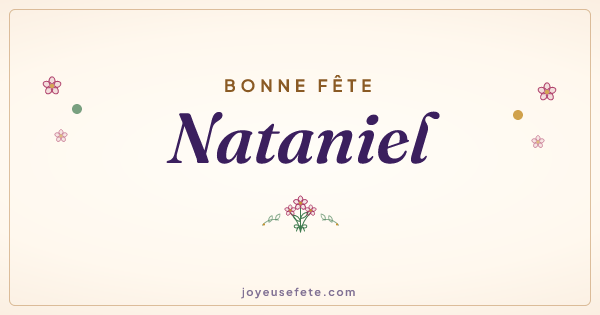 Image « Bonne fête Nataniel » au format large