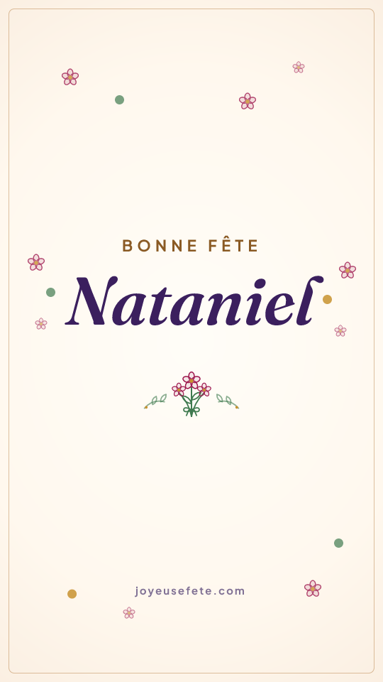 Image « Bonne fête Nataniel » au format story