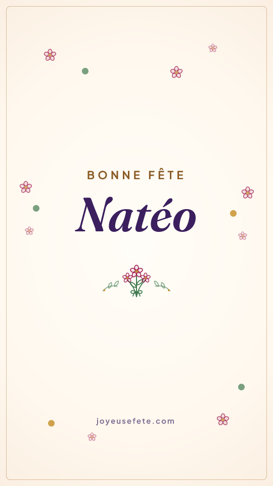 Image « Bonne fête Natéo » au format story