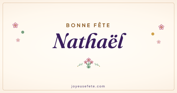 Image « Bonne fête Nathaël » au format large