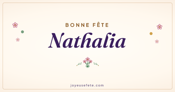 Image « Bonne fête Nathalia » au format large