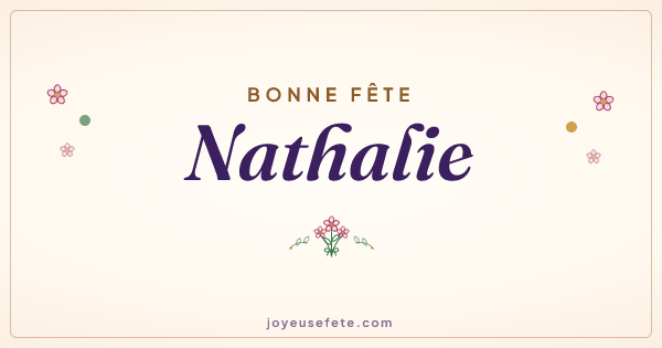 Image « Bonne fête Nathalie » au format large