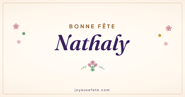 Image « Bonne fête Nathaly » au format large