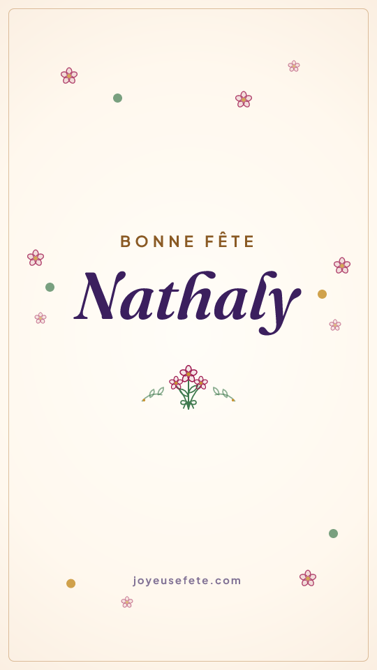 Image « Bonne fête Nathaly » au format story