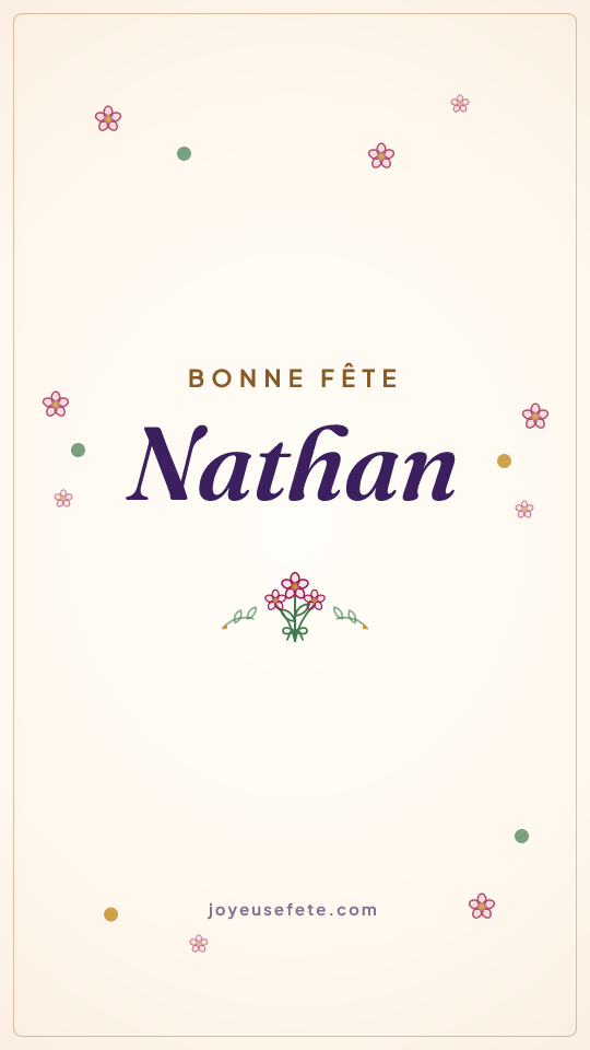 Image « Bonne fête Nathan » au format story