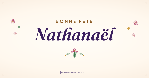 Image « Bonne fête Nathanaël » au format large