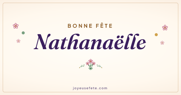 Image « Bonne fête Nathanaëlle » au format large