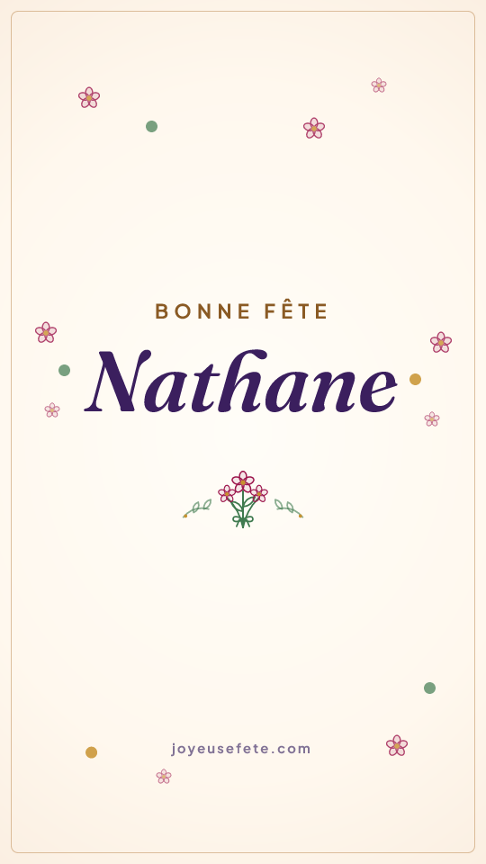 Image « Bonne fête Nathane » au format story