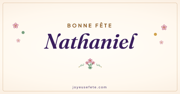 Image « Bonne fête Nathaniel » au format large
