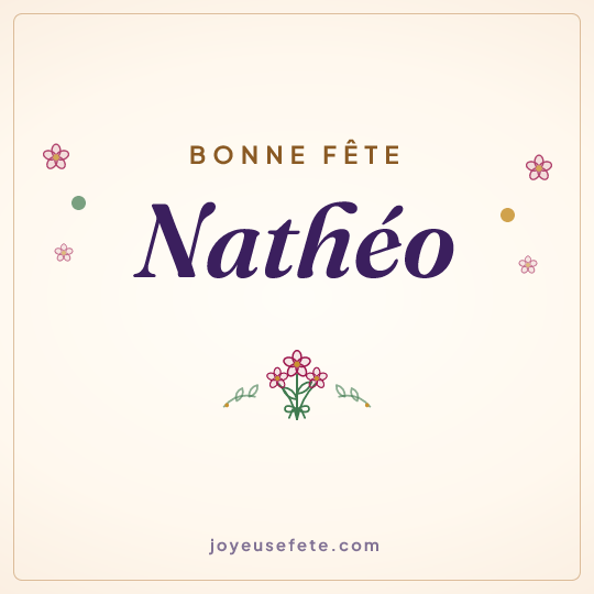 Image carrée « Bonne fête Nathéo » pour WhatsApp