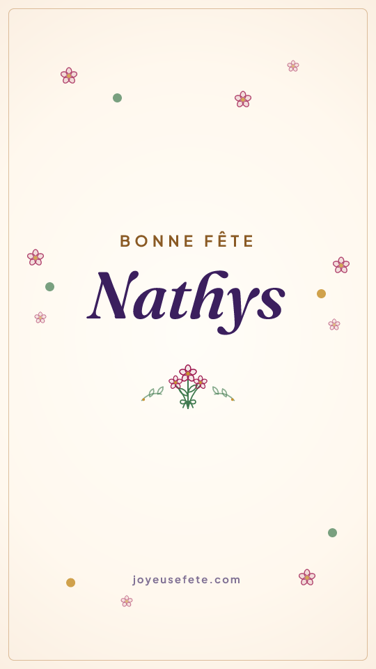 Image « Bonne fête Nathys » au format story