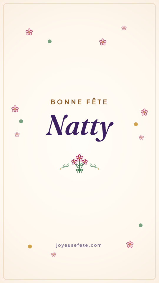 Image « Bonne fête Natty » au format story