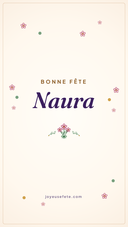 Image « Bonne fête Naura » au format story