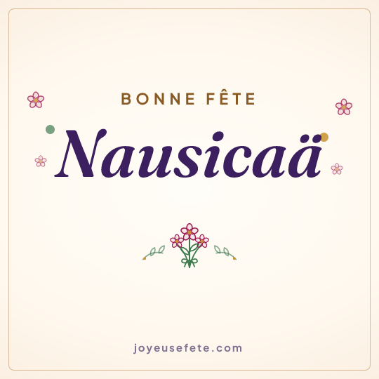 Image carrée « Bonne fête Nausicaä » pour WhatsApp