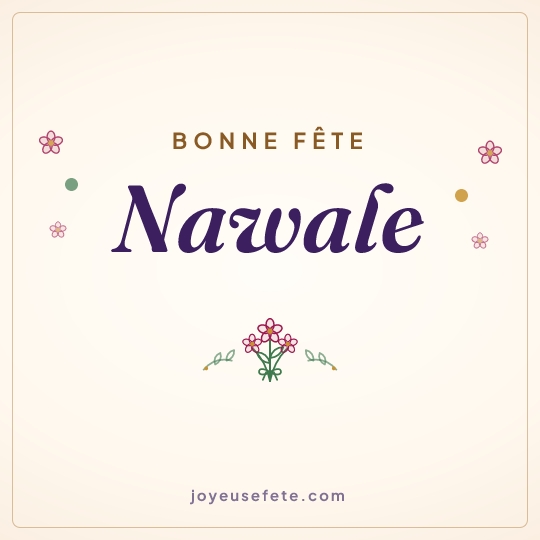 Image carrée « Bonne fête Nawale » pour WhatsApp