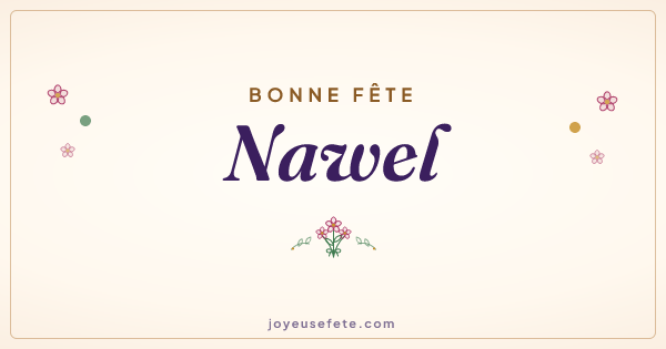 Image « Bonne fête Nawel » au format large