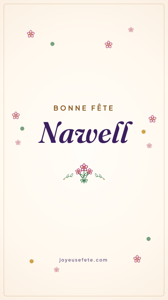 Image « Bonne fête Nawell » au format story