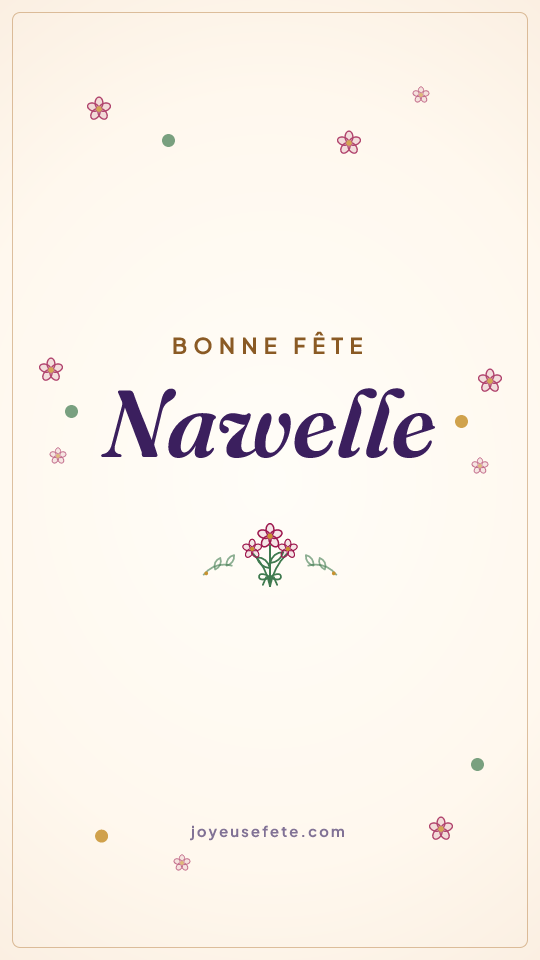 Image « Bonne fête Nawelle » au format story