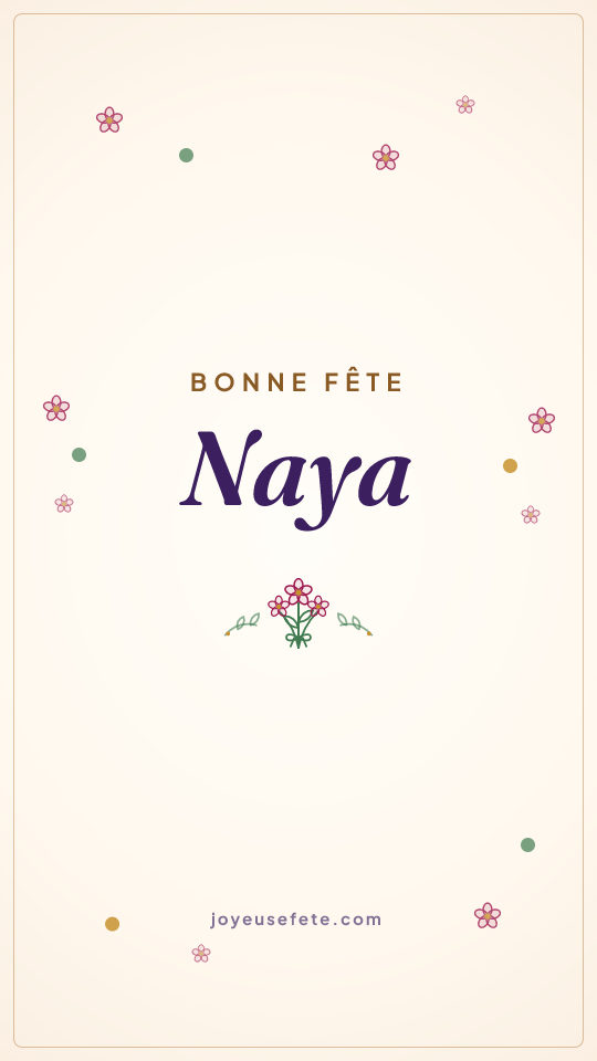 Image « Bonne fête Naya » au format story
