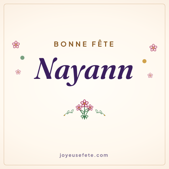 Image carrée « Bonne fête Nayann » pour WhatsApp