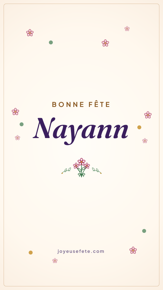 Image « Bonne fête Nayann » au format story