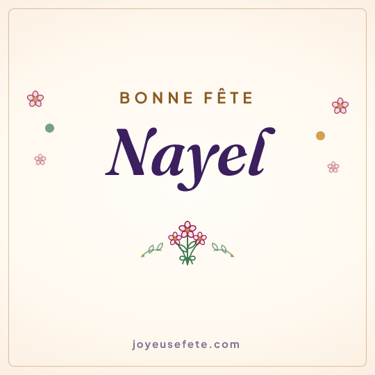 Image carrée « Bonne fête Nayel » pour WhatsApp