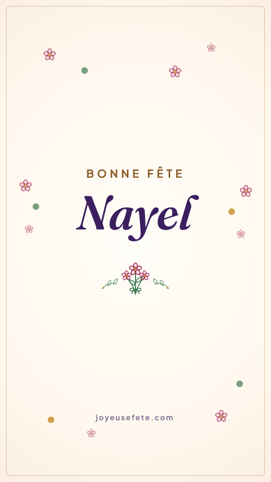 Image « Bonne fête Nayel » au format story
