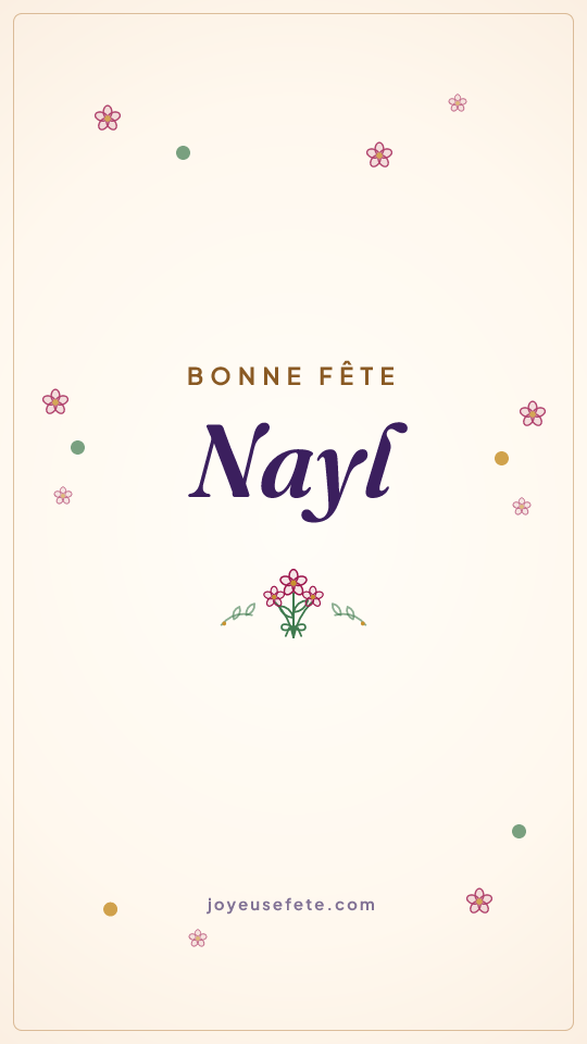 Image « Bonne fête Nayl » au format story