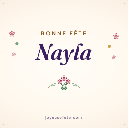 Image carrée « Bonne fête Nayla » pour WhatsApp