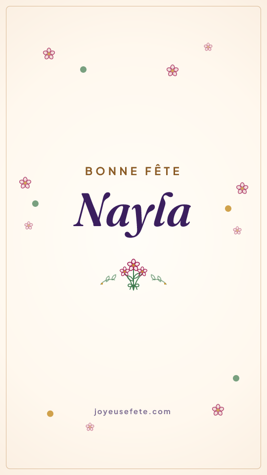 Image « Bonne fête Nayla » au format story