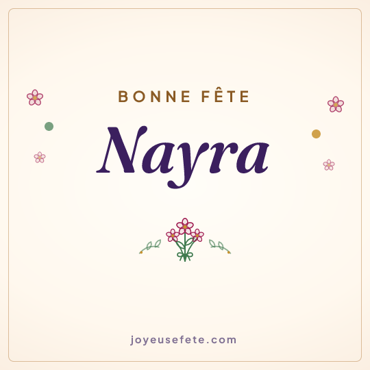 Image carrée « Bonne fête Nayra » pour WhatsApp