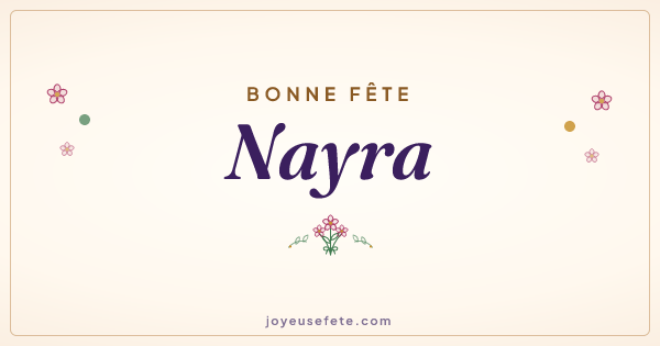 Image « Bonne fête Nayra » au format large