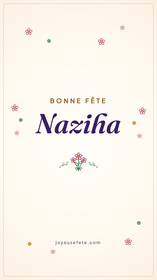 Image « Bonne fête Naziha » au format story