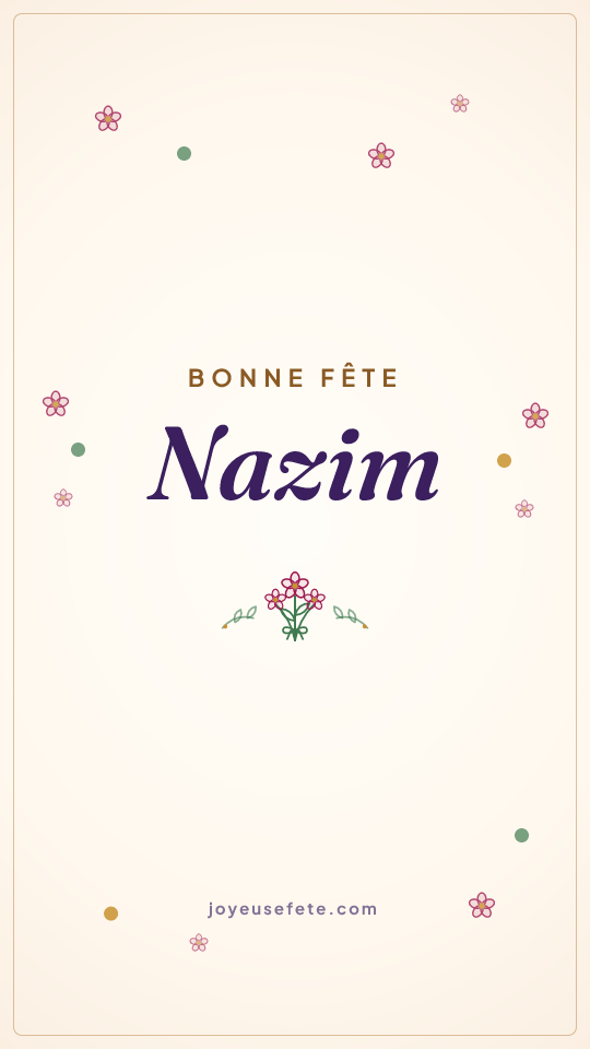 Image « Bonne fête Nazim » au format story