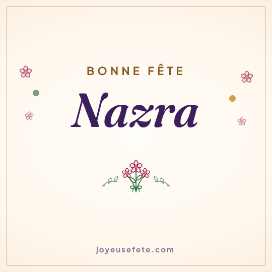 Image carrée « Bonne fête Nazra » pour WhatsApp