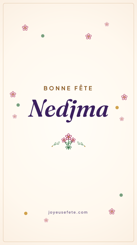Image « Bonne fête Nedjma » au format story