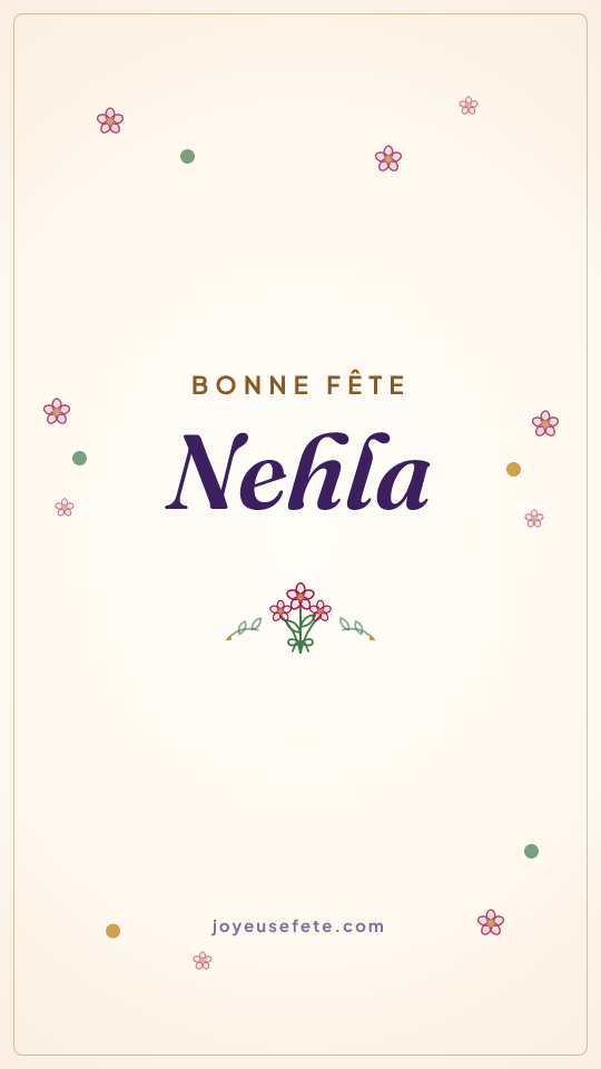 Image « Bonne fête Nehla » au format story