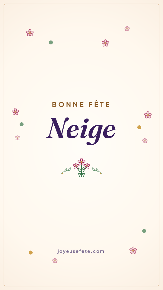 Image « Bonne fête Neige » au format story