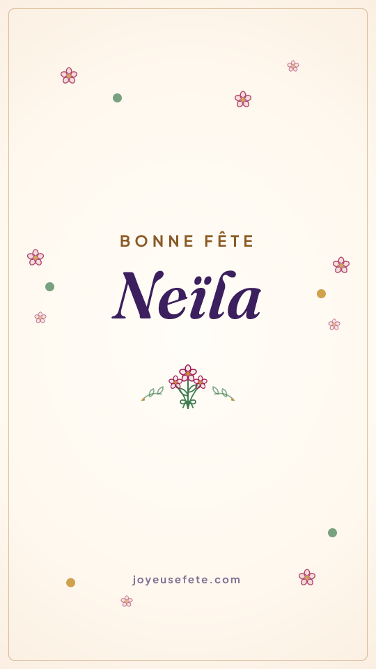Image « Bonne fête Neïla » au format story
