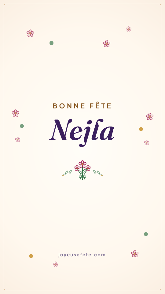 Image « Bonne fête Nejla » au format story