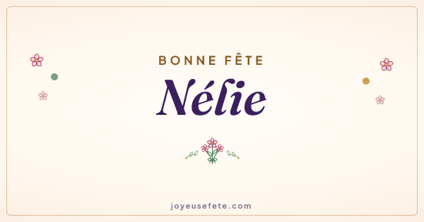 Image « Bonne fête Nélie » au format large