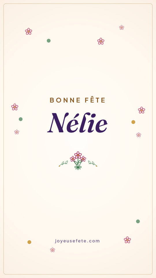 Image « Bonne fête Nélie » au format story