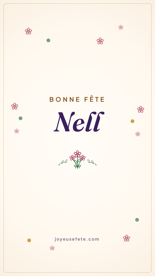 Image « Bonne fête Nell » au format story
