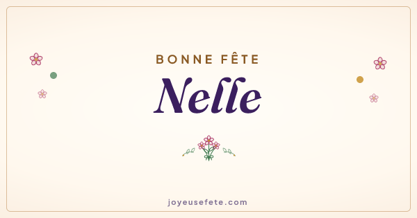 Image « Bonne fête Nelle » au format large