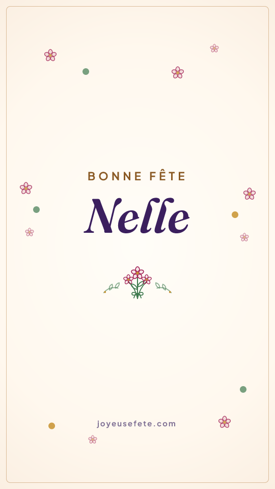 Image « Bonne fête Nelle » au format story