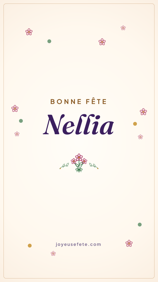 Image « Bonne fête Nellia » au format story